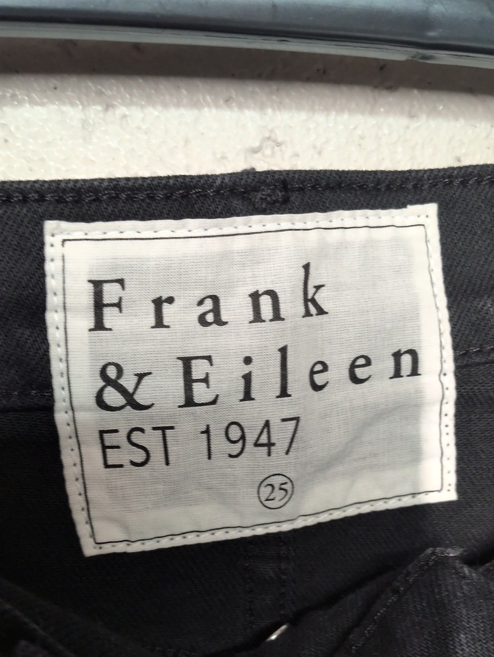 Frank & Eileen Monaghan Black Denim High Rise Straight Leg Jeans W25 - Picture 6 of 11